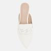 imageJuliet Holy Womens Mules Flats Pointed Toe Backless Loafers Slip on Metal Chain SlidesPlastic Chainivory