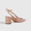 imageJuliet Holy Womens Pumps Pointed Toe Slip on Slingback Cute Bowknot Classic Chunky Block HeelsDusty Blush