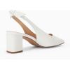 imageJuliet Holy Womens Pumps Pointed Toe Slip on Slingback Cute Bowknot Classic Chunky Block HeelsWhite