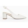 imageJuliet Holy Womens Pumps Pointed Toe Slip on Slingback Cute Bowknot Classic Chunky Block HeelsWhite