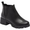imageJuliet Holy Boys Girls Ankle Boots Platform Chunky Block Heel Slip On Lug Sole Chelsea Booties for Toddler Little Big KidBlack