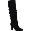 imageJuliet Holy Womens Knee High Boots Pointed Toe Pull On Chunky Heel Winter BootiesBlack