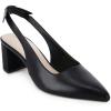 imageJuliet Holy Womens Pumps Pointed Toe Slip on Slingback Cute Bowknot Classic Chunky Block HeelsBlack2