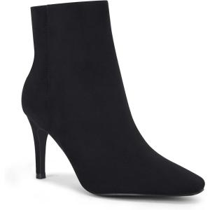 imageJuliet Holy Womens Ankle Boots Pointed Toe Side Zipper Heeled Booties Party Dress Stiletto BootsBlack