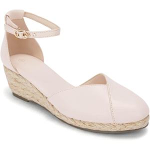 imageJuliet Holy Womens Espadrilles Sandals Closed Toe Platform Ankle Strap Casual Summer WedgesStyle 1 Nude
