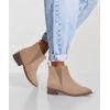 imageJuliet Holy Womens Chelsea Boots Fashion Winter Pointed Toe Chunky Stacked Low Heel Slip On Ankle BootiesBeige