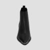 imageJuliet Holy Womens Chelsea Boots Fashion Winter Pointed Toe Chunky Stacked Low Heel Slip On Ankle BootiesBlack