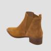 imageJuliet Holy Womens Chelsea Boots Fashion Winter Pointed Toe Chunky Stacked Low Heel Slip On Ankle BootiesBrown