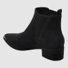 imageJuliet Holy Womens Chelsea Boots Fashion Winter Pointed Toe Chunky Stacked Low Heel Slip On Ankle BootiesCool Black