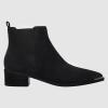 imageJuliet Holy Womens Chelsea Boots Fashion Winter Pointed Toe Chunky Stacked Low Heel Slip On Ankle BootiesCool Black