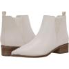 imageJuliet Holy Womens Chelsea Boots Fashion Winter Pointed Toe Chunky Stacked Low Heel Slip On Ankle BootiesWhite