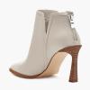 imageJuliet Holy Womens High Heel Booties Pointed Toe V Cut Back Zipper Short Dress Ankle BootsBeige