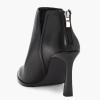 imageJuliet Holy Womens High Heel Booties Pointed Toe V Cut Back Zipper Short Dress Ankle BootsBlack