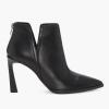 imageJuliet Holy Womens High Heel Booties Pointed Toe V Cut Back Zipper Short Dress Ankle BootsBlack