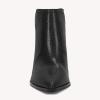 imageJuliet Holy Womens High Heel Booties Pointed Toe V Cut Back Zipper Short Dress Ankle BootsBlack2