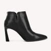imageJuliet Holy Womens High Heel Booties Pointed Toe V Cut Back Zipper Short Dress Ankle BootsBlack2