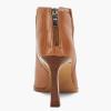 imageJuliet Holy Womens High Heel Booties Pointed Toe V Cut Back Zipper Short Dress Ankle BootsBrown