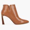imageJuliet Holy Womens High Heel Booties Pointed Toe V Cut Back Zipper Short Dress Ankle BootsBrown
