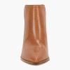 imageJuliet Holy Womens High Heel Booties Pointed Toe V Cut Back Zipper Short Dress Ankle BootsBrown