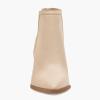imageJuliet Holy Womens High Heel Booties Pointed Toe V Cut Back Zipper Short Dress Ankle BootsLight Sand