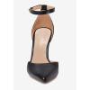 imageJuliet Holy Womens Pumps Point Closed Toe Heels Buckle Ankle Strap DOrsay Heeled SandalsBlackpu