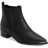 imageJuliet Holy Womens Chelsea Boots Fashion Winter Pointed Toe Chunky Stacked Low Heel Slip On Ankle BootiesBlack