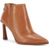 imageJuliet Holy Womens High Heel Booties Pointed Toe V Cut Back Zipper Short Dress Ankle BootsBrown
