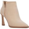 imageJuliet Holy Womens High Heel Booties Pointed Toe V Cut Back Zipper Short Dress Ankle BootsLight Sand