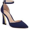 imageJuliet Holy Womens Pumps Point Closed Toe Heels Buckle Ankle Strap DOrsay Heeled SandalsNavy Blue