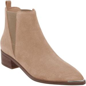 imageJuliet Holy Womens Chelsea Boots Fashion Winter Pointed Toe Chunky Stacked Low Heel Slip On Ankle BootiesBeige