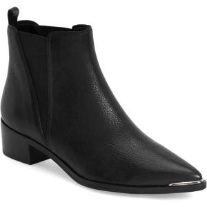 imageJuliet Holy Womens Chelsea Boots Fashion Winter Pointed Toe Chunky Stacked Low Heel Slip On Ankle BootiesBlack