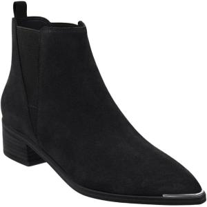 imageJuliet Holy Womens Chelsea Boots Fashion Winter Pointed Toe Chunky Stacked Low Heel Slip On Ankle BootiesCool Black