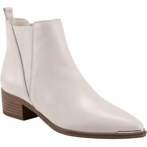 imageJuliet Holy Womens Chelsea Boots Fashion Winter Pointed Toe Chunky Stacked Low Heel Slip On Ankle BootiesWhite