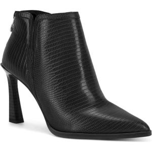 imageJuliet Holy Womens High Heel Booties Pointed Toe V Cut Back Zipper Short Dress Ankle BootsBlack2