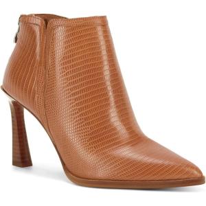imageJuliet Holy Womens High Heel Booties Pointed Toe V Cut Back Zipper Short Dress Ankle BootsBrown