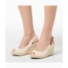 imageJuliet Holy Womens Ankle Strap Espadrille Wedges Round Open Toe Platform Slingback Slip on Peep Toe Sandals Comfort Summer ShoesBeige