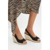 imageJuliet Holy Womens Ankle Strap Espadrille Wedges Round Open Toe Platform Slingback Slip on Peep Toe Sandals Comfort Summer ShoesBlack