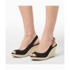 imageJuliet Holy Womens Ankle Strap Espadrille Wedges Round Open Toe Platform Slingback Slip on Peep Toe Sandals Comfort Summer ShoesBlack