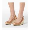 imageJuliet Holy Womens Ankle Strap Espadrille Wedges Round Open Toe Platform Slingback Slip on Peep Toe Sandals Comfort Summer ShoesBrown