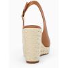 imageJuliet Holy Womens Ankle Strap Espadrille Wedges Round Open Toe Platform Slingback Slip on Peep Toe Sandals Comfort Summer ShoesLight Brown