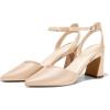imageJuliet Holy Womens Closed Toe Heels Chunky Block Heel Ankle Strap Pumps Slingback Heeled SandalsApricot