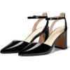 imageJuliet Holy Womens Closed Toe Heels Chunky Block Heel Ankle Strap Pumps Slingback Heeled SandalsBright Black