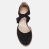 imageJuliet Holy Womens Espadrille Wedges Sandals Platform Bohemian Slipons Elastic Strap Knotted Canvas ShoesBlack
