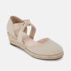 imageJuliet Holy Womens Espadrille Wedges Sandals Platform Bohemian Slipons Elastic Strap Knotted Canvas ShoesKhaki