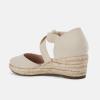 imageJuliet Holy Womens Espadrille Wedges Sandals Platform Bohemian Slipons Elastic Strap Knotted Canvas ShoesKhaki
