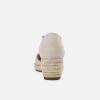 imageJuliet Holy Womens Espadrille Wedges Sandals Platform Bohemian Slipons Elastic Strap Knotted Canvas ShoesKhaki