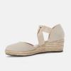 imageJuliet Holy Womens Espadrille Wedges Sandals Platform Bohemian Slipons Elastic Strap Knotted Canvas ShoesKhaki