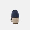 imageJuliet Holy Womens Espadrille Wedges Sandals Platform Bohemian Slipons Elastic Strap Knotted Canvas ShoesNavy Blue