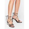 imageJuliet Holy Womens Lace Up Heeled Sandals Square Open Toe Stiletto Heels Strappy Summer Dressy ShoesBlack