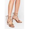imageJuliet Holy Womens Lace Up Heeled Sandals Square Open Toe Stiletto Heels Strappy Summer Dressy ShoesBrown